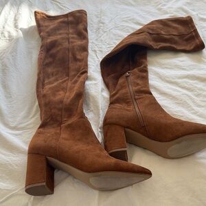 Steve Madden Brown Suede Heeled Boots
